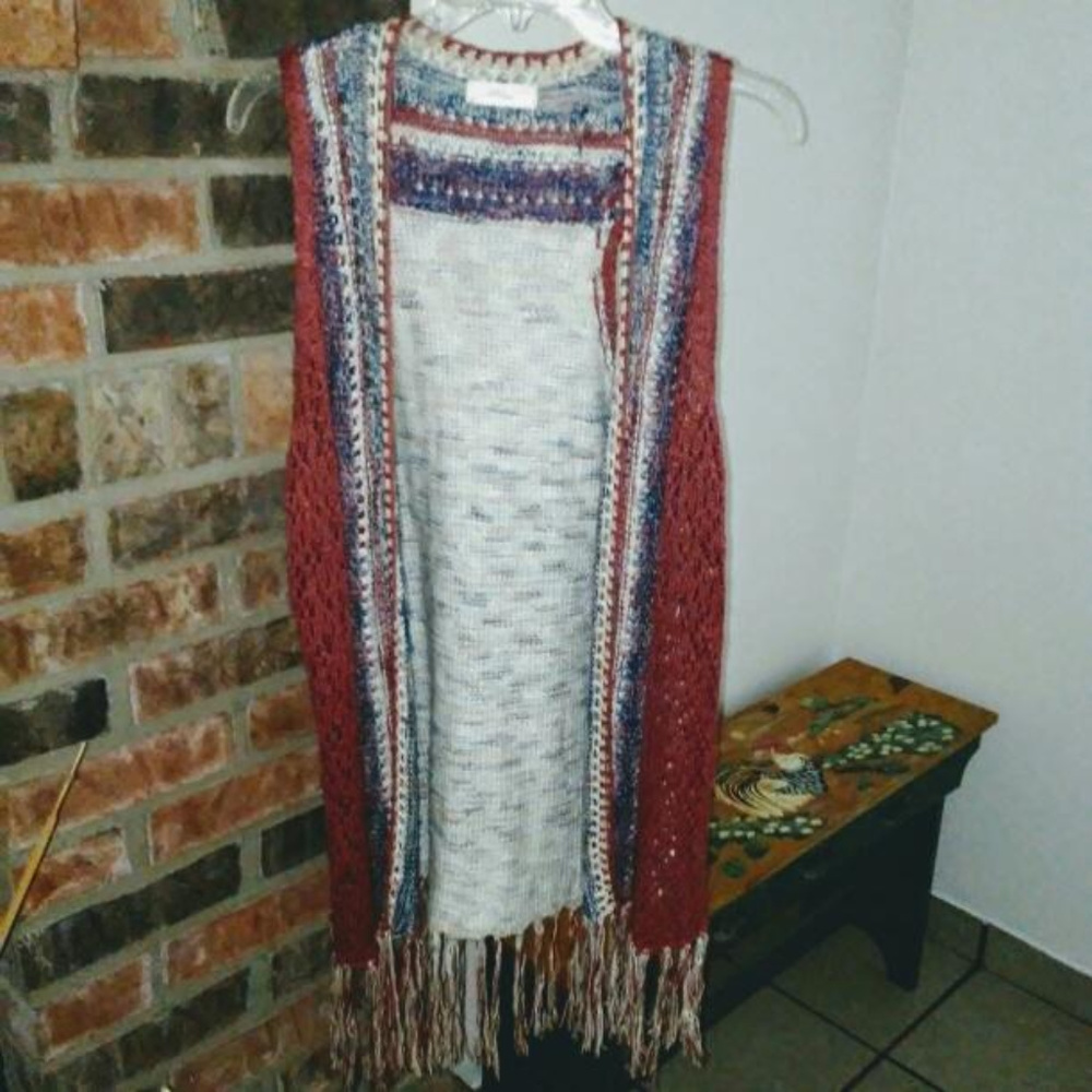 Vintage Pronto Open Sleevless Crochete Vest
